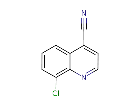Molecular Structure of 949535-26-6 (4-Quinolinecarbonitrile,  8-chloro-)