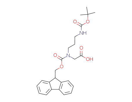 Molecular Structure of 143192-31-8 (FMOC-N-(3-BOC-AMINOPROPYL)-GLYCINE)