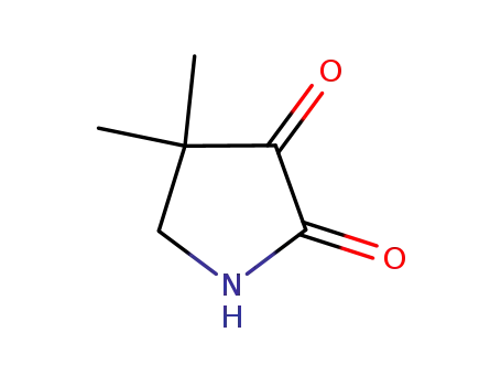 Molecular Structure of 1248826-72-3 (2,3-Pyrrolidinedione, 4,4-diMethyl-)