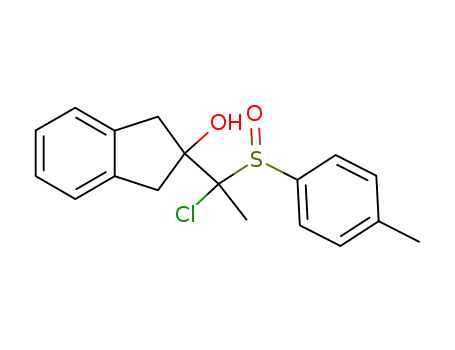 Molecular Structure of 134970-40-4 (2-<1-chloro-1-(p-tolylsulfinyl)ethyl>-2-indanol)