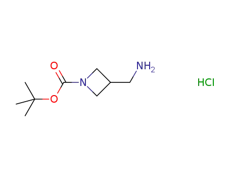 Molecular Structure of 1173206-71-7 (1-N-BOC-3-AMINOMETHYL AZETIDINE-HCl)