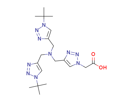 1334179-85-9,1H-1,2,3-Triazole-1-acetic acid, 4-[[bis[[1-(1,1-diMethylethyl)-1H-1,2,3-triazol-4-yl]Methyl]aMino]Methyl]-,1H-1,2,3-Triazole-1-acetic acid, 4-[[bis[[1-(1,1-diMethylethyl)-1H-1,2,3-triazol-4-yl]Methyl]aMino]Methyl]-;(4-{[Bis-(1-tert-butyl-1H-[1,2,3]triazol-4-ylmethyl)-amino]-methyl}-[1,2,3]triazol-1-yl)-acetic acid;BTTAA;(4-{[Bis-(1-tert-butyl-1H-[1,2,3]triazol-4-ylmethyl)-amino]-methyl}-[1,2,3]triazol-1-yl)-acetic acid (other name: BTTAA)