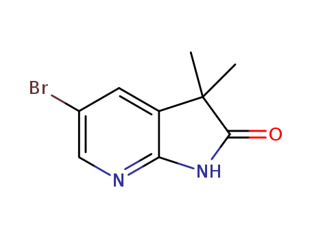 1263280-06-3,2H-Pyrrolo[2,3-b]pyridin-2-one,5-broMo-1,3-dihydro-3,3-diMethyl-,5-Bromo-3,3-dimethyl-1,3-dihydro-2H-pyrrolo[2,3-b]pyridin-2-one;