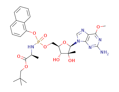 N-(2'-C-Methyl-6-O-Methyl-P-1-naphthalenyl-5'-guanylyl)-L-alanine 2,2-diMethylpropyl ester