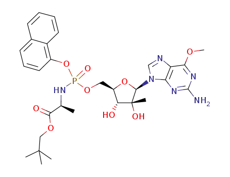 N-(2'-C-Methyl-6-O-Methyl-P-1-naphthalenyl-5'-guanylyl)-L-alanine 2,2-diMethylpropyl ester