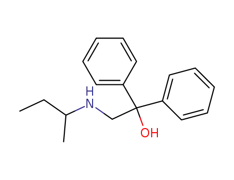 Molecular Structure of 13150-35-1 (2-(butan-2-ylamino)-1,1-diphenylethanol)