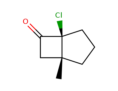 Molecular Structure of 124809-22-9 (Bicyclo[3.2.0]heptan-6-one,  5-chloro-1-methyl-)