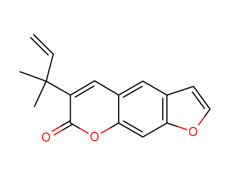 Molecular Structure of 13164-03-9 (3-(alpha,alpha-dimethylallyl)psoralen)