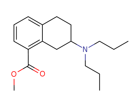Molecular Structure of 124688-32-0 (1-Naphthalenecarboxylic acid, 7-(dipropylamino)-5,6,7,8-tetrahydro-,
methyl ester)