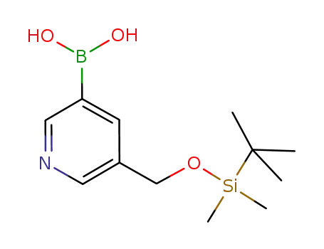Molecular Structure of 173999-08-1 ((5-([TERT-BUTYL(DIMETHYL)SILYL]OXY)PYRIDIN-3-YL)BORONIC ACID)