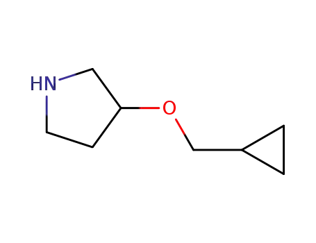 Molecular Structure of 932702-41-5 (3-(CYCLOPROPYLMETHOXY)PYRROLIDINE)