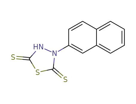 Molecular Structure of 15546-36-8 (3-(Naphthalen-2-yl)-1,3,4-thiadiazolidine-2,5-dithione)