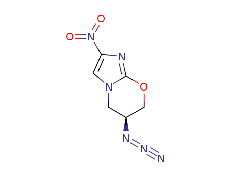 Molecular Structure of 187235-64-9 (5H-IMIDAZO[2,1-B][1,3]OXAZINE, 6-AZIDO-6,7-DIHYDRO-2-NITRO-, (6S)-)