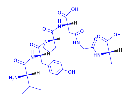 93245-71-7,valyl-tyrosyl-prolyl-isoaspartyl-glycyl-alanine,L-Alanine,N-[N-[N-[1-(N-L-valyl-L-tyrosyl)-L-prolyl]-L-b-aspartyl]glycyl]-