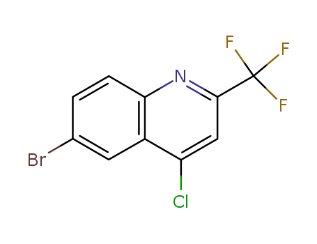 Molecular Structure of 1701-28-6 (6-BROMO-4-CHLORO-2-(TRIFLUOROMETHYL)QUINOLINE)
