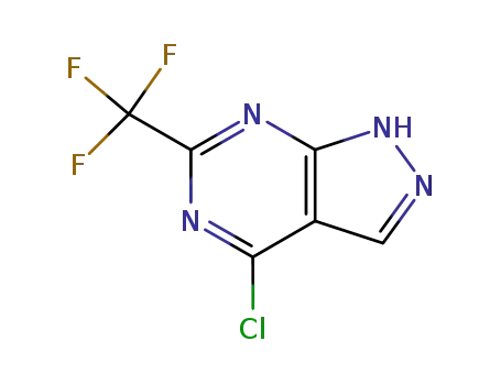 Molecular Structure of 1780-80-9 (4-CHLORO-6-(TRIFLUOROMETHYL)-1H-PYRAZOLO[3,4-D]PYRIMIDINE)