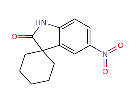 Molecular Structure of 156232-54-1 (1,3-Dihydro-5-nitro-3-spirocyclohexaneindol-2-one)