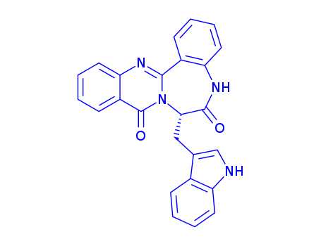 93413-07-1,asperlicin D,Quinazolino[3,2-d][1,4]benzodiazepine-6,9(5H,7H)-dione,7-(1H-indol-3-ylmethyl)-, (S)-; Asperlicin D