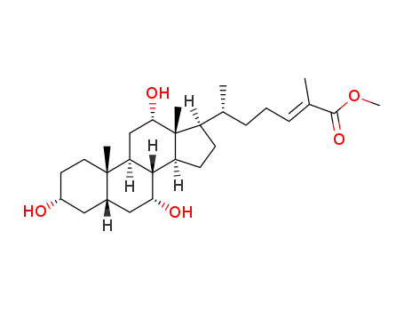 Molecular Structure of 144210-47-9 (methyl-3,7,12-trihydroxycholest-24-ene-26-oate)