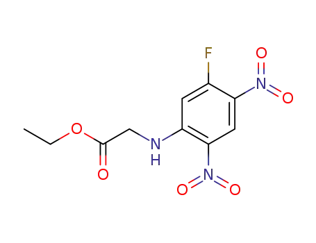 Molecular Structure of 735-61-5 (Glycine, N-(5-fluoro-2,4-dinitrophenyl)-, ethyl ester)