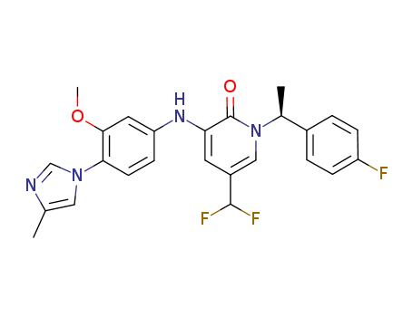 2(1H)-Pyridinone, 5-(difluoromethyl)-1-[(1S)-1-(4-fluorophenyl)ethyl]-3-[[3-methoxy-4-(4-methyl-1H-imidazol-1-yl)phenyl]amino]-