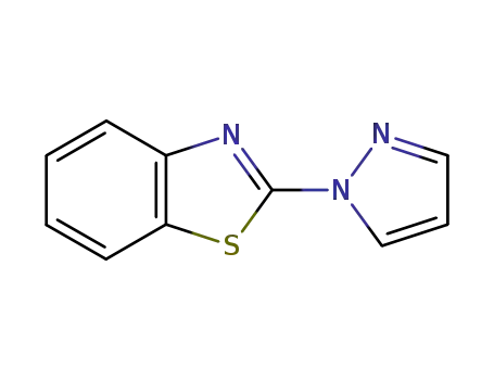 Molecular Structure of 117157-62-7 (Benzothiazole, 2-(1H-pyrazol-1-yl)- (9CI))