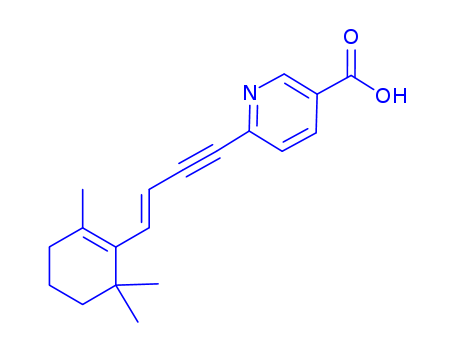 116627-76-0,6-(4-(2,6,6-Trimethyl-1-cyclohexen-1-yl)-3-buten-1-ynyl)-3-pyridinecar boxylic acid,3-Pyridinecarboxylicacid, 6-[4-(2,6,6-trimethyl-1-cyclohexen-1-yl)-3-buten-1-ynyl]- (9CI); AGN190186