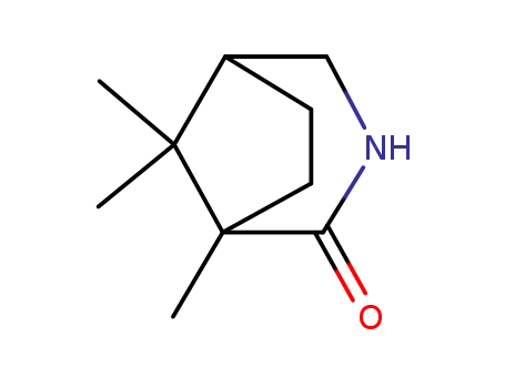 Molecular Structure of 1197-67-7 (3-Azabicyclo[3.2.1]octan-2-one,1,8,8-trimethyl-)