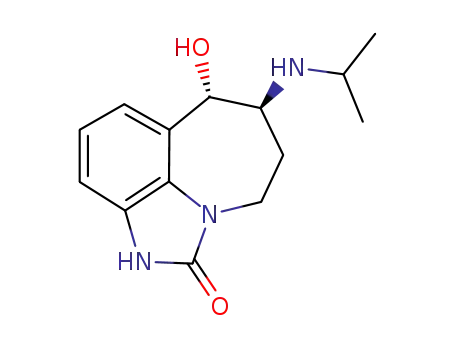Molecular Structure of 1001395-75-0 ((6S,7S)-4,5,6,7-tetrahydro-7-hydroxy-6-[(1-methylethyl)amino]imidazo[4,5,1-jk][1]benzazepin-2(1H)-one)
