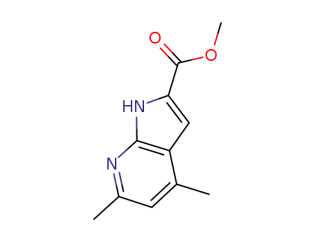 Molecular Structure of 1190212-21-5 (1H-Pyrrolo[2,3-b]pyridine-2-carboxylic acid, 4,6-dimethyl-, methyl ester)