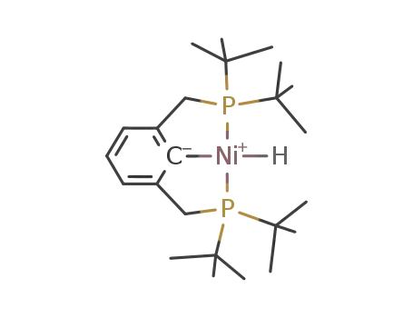Molecular Structure of 60399-53-3 ((2,6-bis[(di-t-butylphosphino)methyl]phenyl)hydridonickel)