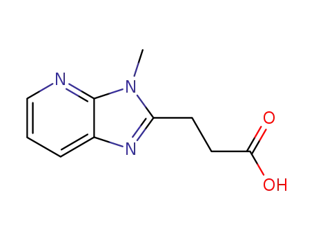Molecular Structure of 123494-89-3 (3H-Imidazo[4,5-b]pyridine-2-propanoic acid, 3-methyl-)