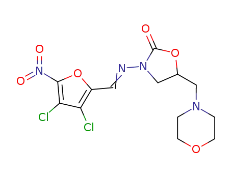 3-<3,4-Dichlor-5-nitro-furfurylidenamino>-5-morpholinomethyl-oxazolidinon-(2)