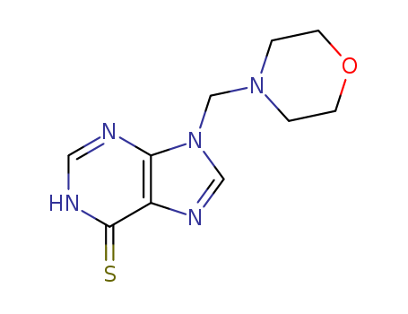 10182-52-2,9-(morpholin-4-ylmethyl)-3,9-dihydro-6H-purine-6-thione,9H-Purine-6(1H)-thione,9-(morpholinomethyl)- (8CI); NSC 92575