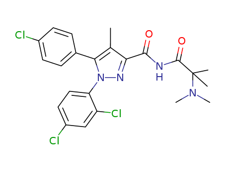1H-Pyrazole-3-carboxamide, 5-(4-chlorophenyl)-1-(2,4-dichlorophenyl)-N-[2-(dimethylamino)-2-methyl-1-oxopropyl]-4-methyl-