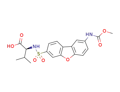 Molecular Structure of 1025716-81-7 (L-Valine, N-[[8-[(methoxycarbonyl)amino]-3-dibenzofuranyl]sulfonyl]-)