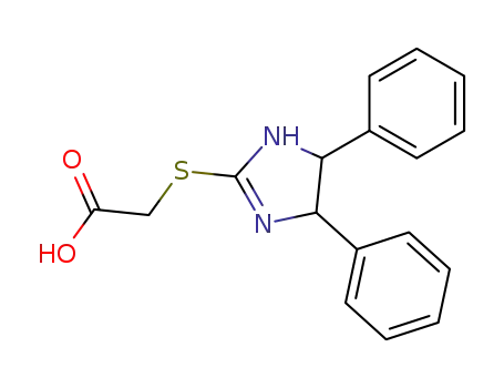Molecular Structure of 58826-10-1 (Acetic acid, [(4,5-dihydro-4,5-diphenyl-1H-imidazol-2-yl)thio]-)