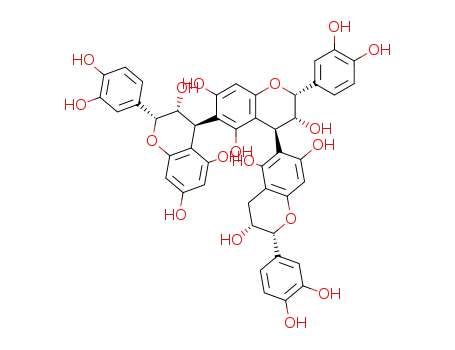 Molecular Structure of 101401-64-3 ([4,6':4',6''-Ter-2H-1-benzopyran]-3,3',3'',5,5',5'',7,7',7''-nonol,2,2',2''-tris(3,4-dihydroxyphenyl)-3,3',3'',4,4',4''-hexahydro-,(2R,2'R,2''R,3R,3'R,3''R,4S,4'S)-)