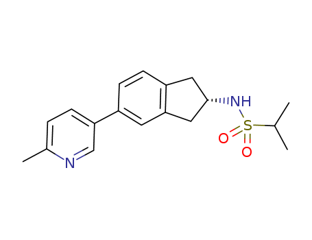 2-Propanesulfonamide, N-[(2S)-2,3-dihydro-5-(6-methyl-3-pyridinyl)-1H-inden-2-yl]-