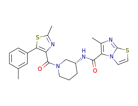 Imidazo[2,1-b]thiazole-5-carboxamide, 6-methyl-N-[(3R)-1-[[2-methyl-5-(3-methylphenyl)-4-thiazolyl]carbonyl]-3-piperidinyl]-