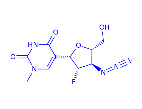 2,4(1H,3H)-Pyrimidinedione,5-(3-azido-2,4-dideoxy-2-fluoro-β-D-arabinofuranosyl)-1-methyl-