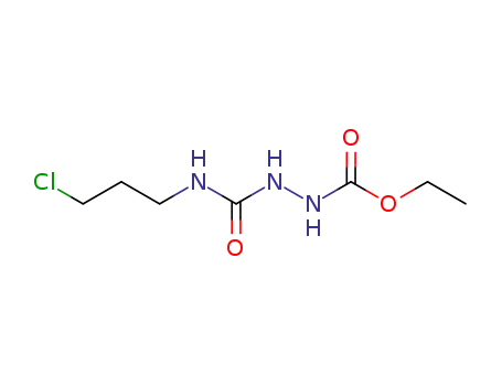 Molecular Structure of 78409-67-3 (Hydrazinecarboxylic acid, 2-[[(3-chloropropyl)amino]carbonyl]-, ethyl
ester)