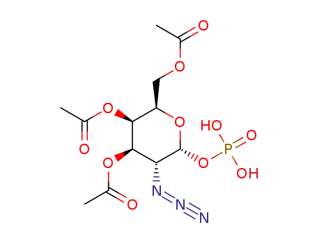 Molecular Structure of 1608127-23-6 (α-2-azido-2-deoxy-3,4,6-tri-O-acetyl-D-galactose-1-phosphate)