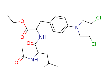 Alanine,N-(N-acetyl-L-leucyl)-3-[p-[bis(2-chloroethyl)amino]phenyl]-, ethyl ester, L-(8CI) cas  4213-38-1