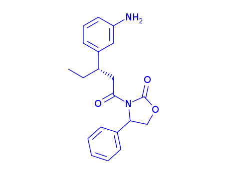 Molecular Structure of 174590-39-7 ([R-(R*,S*)]-3-[3-(3-Aminophenyl)-1-oxopentyl]-4-phenyl-2-oxazolidinone)