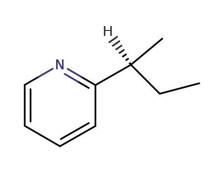Molecular Structure of 55740-78-8 (Pyridine, 2-(1-methylpropyl)-, (S)-)