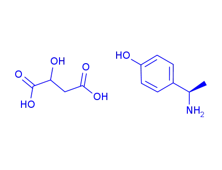 Molecular Structure of 134855-89-3 ((R)-4-(1-Aminoethyl)phenol (S)-hydroxybutanedioate salt)