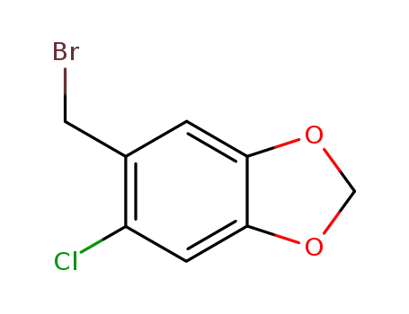 Molecular Structure of 182479-74-9 (1,3-Benzodioxole, 5-(bromomethyl)-6-chloro-)