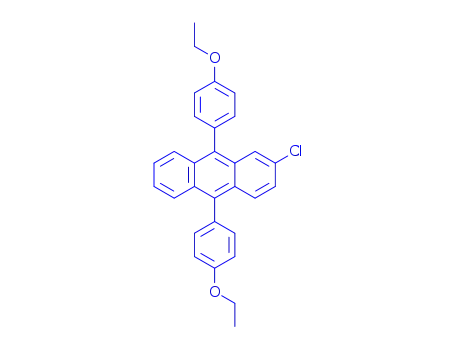 Molecular Structure of 135965-21-8 (9,10-BIS(4-ETHOXYPHENYL)-2-CHLOROANTHRACENE)