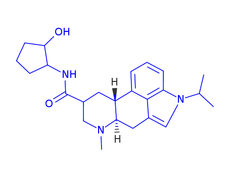 137328-52-0,LY 215840,[Orn8]-Urotensin II;(4R,7R)-N-[(1S,2R)-2-hydroxycyclopentyl]-6-methyl-11-(propan-2-yl)-6,11-diazatetracyclo[7.6.1.0^{2,7}.0^{12,16}]hexadeca-1(16),9,12,14-tetraene-4-carboxamide;Ergoline-8-carboxamide,N-(2-hydroxycyclopentyl)-6-methyl-1-(1-methylethyl)-,(8beta(1S,2R));Ergoline-8-carboximide,N-(2-hydroxycyclopentyl)-6-methyl-1-(1-methylethyl)-,(8beta(1S,2R));